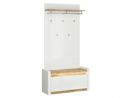Alameda comoda pantofi SFK1K, alb/stejar, (L/ad./h):100/37/51 cm. [2]