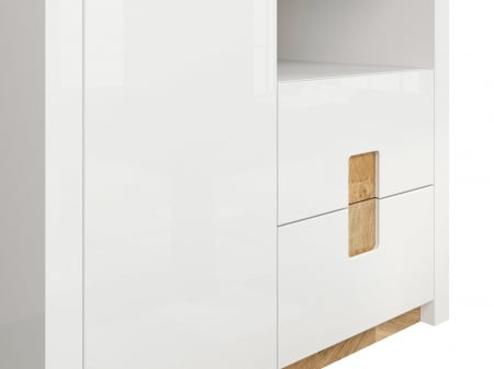 Alameda dulap 2U si 2S SZF2D2S, alb/stejar, (L/ad./h):102/60/201 cm. [3]