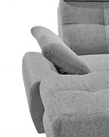 ALBA, coltar U pentru living, extensibil, functie somn si relaxare RECBK.2F.OTM, dreapta, stofa gri brego 09, 349x233x88, ext.275x127cm. [4]