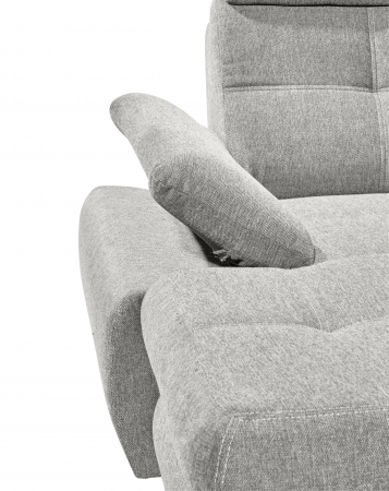 ALBA, coltar U pentru living, extensibil, functie somn si relaxare RECBK.2F.OTM, dreapta, stofa gri silver brego 07, 349x233x88, ext.275x127cm. [4]