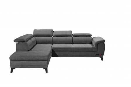 Coltare living - ALBANY, coltar pentru living, extensibil, functie somn si relaxare OTMBK-2F, stanga, stofa gri thor 19, 274x231x80(103), ext.194x120cm.