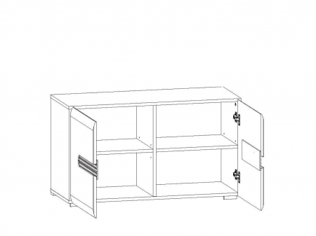 Azteca, Hol Set-A, front MDF, alb lucios, (L/ad./h):150/38/210 cm. [7]