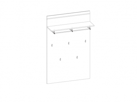 Azteca, Hol Set-A, front MDF, alb lucios, (L/ad./h):150/38/210 cm. [10]