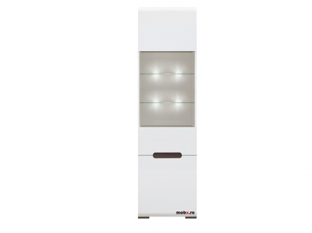 Azteca, Living Set-A, front MDF, alb lucios, (L/ad./h):300/47/210 cm. [5]
