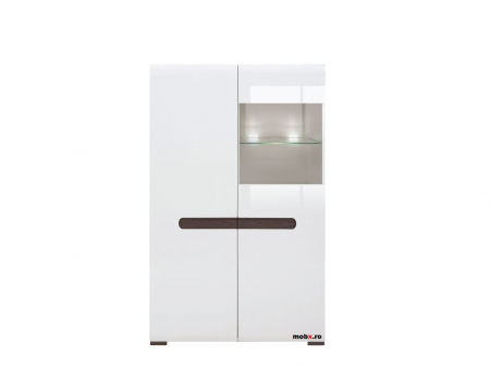 Azteca, Living Set-A, front MDF, alb lucios, (L/ad./h):300/47/210 cm. [13]