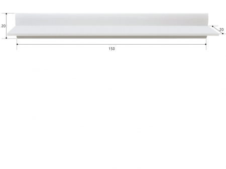 Azteca, Living Set-A, front MDF, alb lucios, (L/ad./h):300/47/210 cm. [3]
