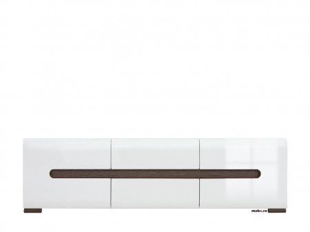 Azteca, Living Set-A, front MDF, alb lucios, (L/ad./h):300/47/210 cm. [7]