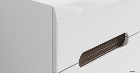 Azteca Noptiera KOM2S cu 2 sertare, front MDF culoare alb, 50/41/43 cm. [3]