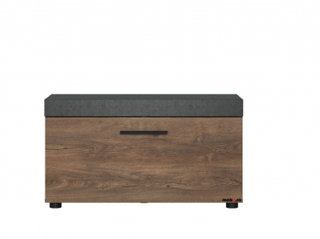 Brownie Garderoba Set-2, stejar castan si gri matera, 145/37/193 cm. [4]