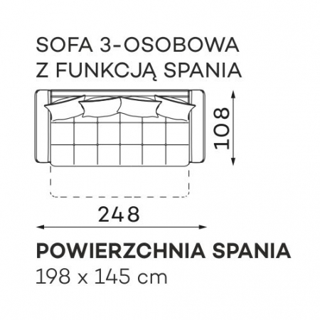 Canapea BELAVIO 3 locuri extensibila cu functie dormit, relaxare si depozitare, stofa bordo Monolit 69, 248x108x(71-92), ext.198x145cm [4]