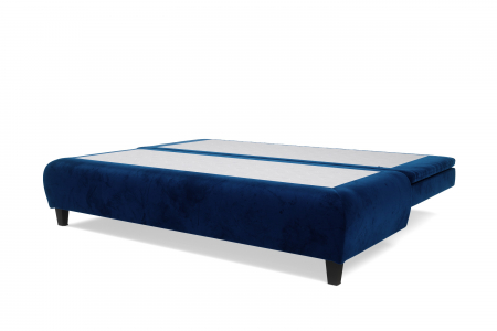 Canapea HARRY, 3 locuri extensibila cu functie de somn, relaxare si depozitare, stofa blue Riviera 81 , 208x96x102, ext.200x160cm [4]