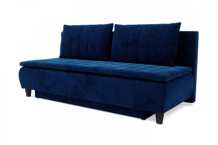 Canapea HARRY, 3 locuri extensibila cu functie de somn, relaxare si depozitare, stofa blue Riviera 81 , 208x96x102, ext.200x160cm [1]