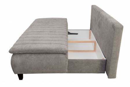Canapea HARRY, 3 locuri extensibila cu functie de somn, relaxare si depozitare, stofa gri Bonn 91 , 208x96x102, ext.200x160cm [3]