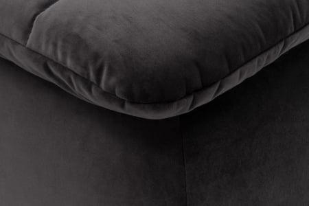 Canapea HARRY, 3 locuri extensibila cu functie de somn, relaxare si depozitare, stofa gri inchis Riviera 97 , 208x96x102, ext.200x160cm [5]