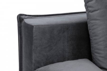 Canapea MONA, 3 locuri extensibila cu functie de somn, relaxare si depozitare, stofa gri Kronos 22 , 208x108x100, ext.200x160cm [7]