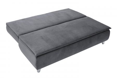 Canapea MONA, 3 locuri extensibila cu functie de somn, relaxare si depozitare, stofa gri Kronos 22 , 208x108x100, ext.200x160cm [2]