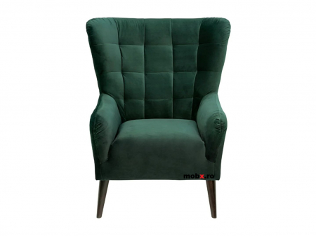 Fotolii living - CASEY, Fotoliu cu functie relaxare, stofa verde, Rain 16, 94x86x107cm