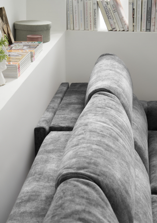 Coltar Living extensibil functie somn CORK 2F.REC, dreapta, stofa gri infinity 15 grey. [7]