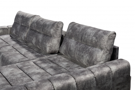 Coltar Living extensibil functie somn CORK 2F.REC, dreapta, stofa gri infinity 04 stone. [8]