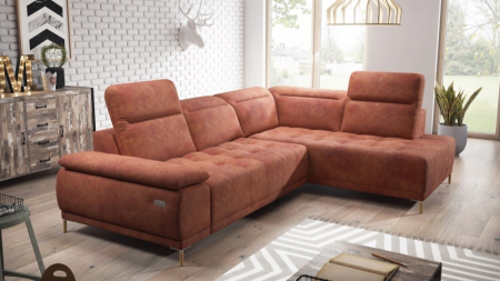 Coltar living extensibil functie relaxare FOCUS L, 2SL-2OTR, dreapta, stofa graphite, 278x204x82(98)cm. [7]