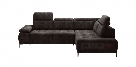Canapele & coltare living - Coltar living extensibil functie relaxare FOCUS L, 2SL-2OTR, dreapta, stofa graphite, 278x204x82(98)cm.