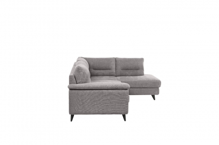 Coltar extensibil SPECTRE 2F-OTM/BK, dreapta, stofa gri F186, 256x183x85(108), ext.174x123cm [4]