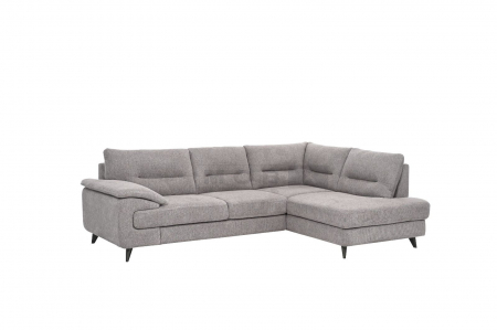 Coltar extensibil SPECTRE 2F-OTM/BK, dreapta, stofa gri F186, 256x183x85(108), ext.174x123cm [1]