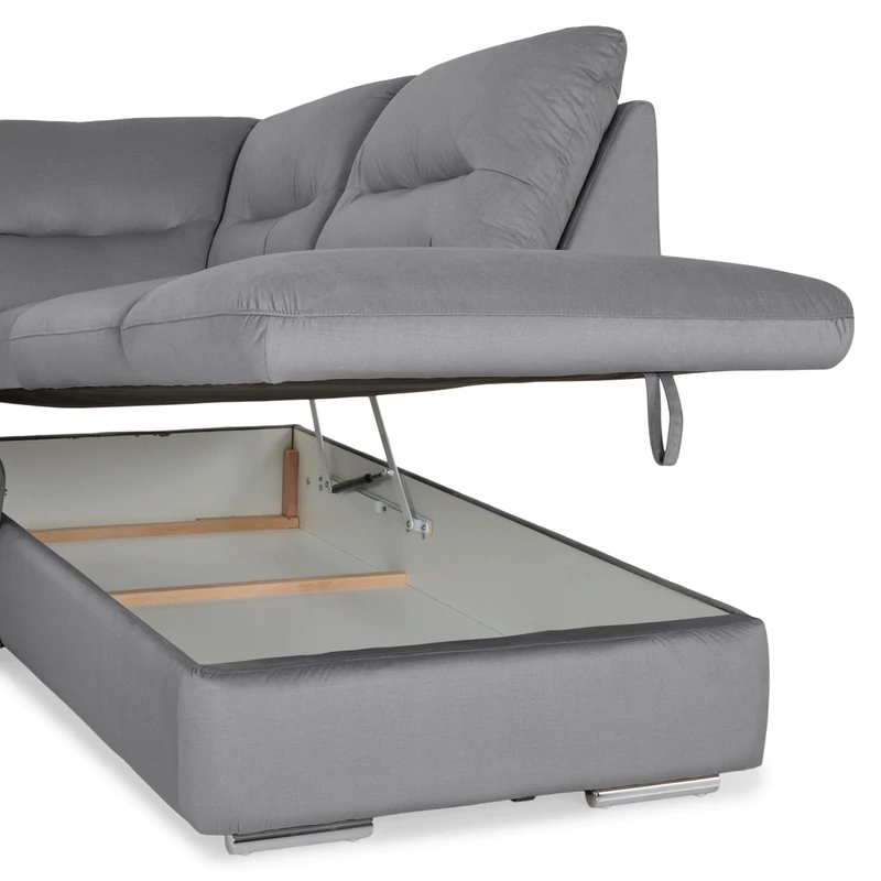 Coltar Living extensibil WILLIAM 2F-OTM/BK, stofa G003 gri antracit, dreapta, 268x216x87, ext.183x123cm. [9]