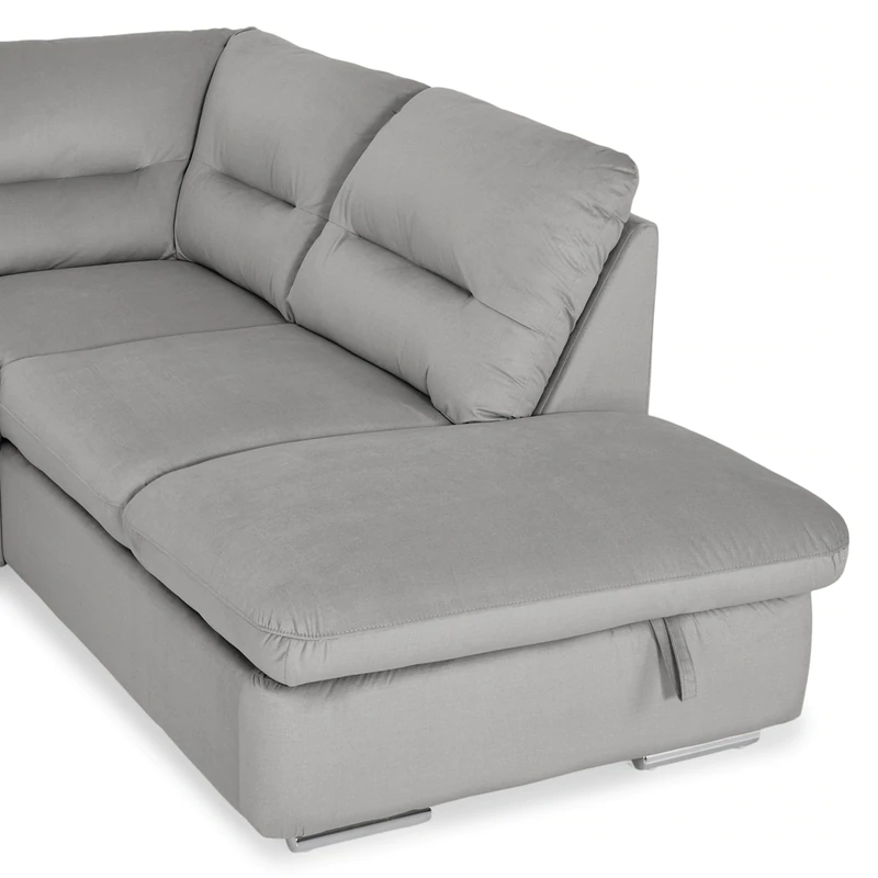 Coltar Living extensibil WILLIAM 2F-OTM/BK, stofa G003 gri antracit, dreapta, 268x216x87, ext.183x123cm. [8]