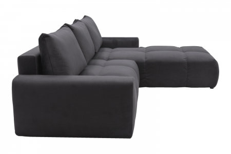Coltar Living ATLANTIC, extensibil cu functie somn, dreapta, stofa gri  Element 01, 304x216x92, ext.252x132cm [2]