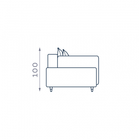 Coltar Living BELLISA Set-2, structura fixa cu functie relaxare, dreapta, stofa auriu Piano 23, 295x250x104cm [3]