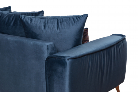 Coltar Living BELAVIO Set-2, structura fixa cu functie relaxare, dreapta, stofa blue Monolit 77, 288x210x(71-92)cm [6]