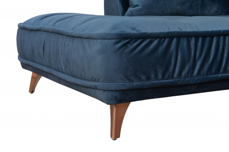 Coltar Living BELAVIO Set-2, structura fixa cu functie relaxare, stanga, stofa blue Monolit 77, 288x210x(71-92)cm [5]