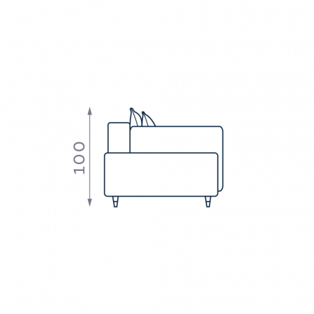 Coltar Living BELLISA Set-1, structura fixa cu functie relaxare, dreapta, stofa gri Piano 14, 315x293x104cm [2]
