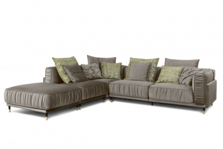 Canapele & coltare living - Coltar Living BELLISA Set-1, structura fixa cu functie relaxare, stanga, stofa gri Piano 14, 315x293x104cm