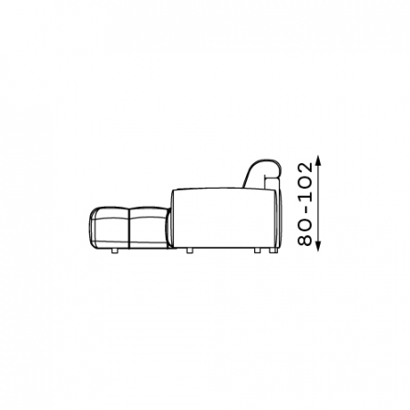 Coltar Living BULLET Set-1, structura fixa cu functie relaxare, dreapta, stofa rosu Velvet 663 , 279x279x(80-102)cm [6]