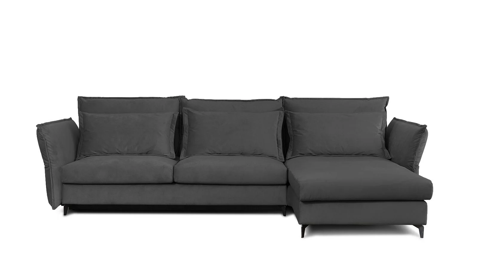 Canapele & coltare living - Coltar Living CARMEN Set-2, extensibil cu functie relaxare si depozitare, dreapta, stofa gri inchis Piano 15, (318-342)x187x101, ext.283x140cm