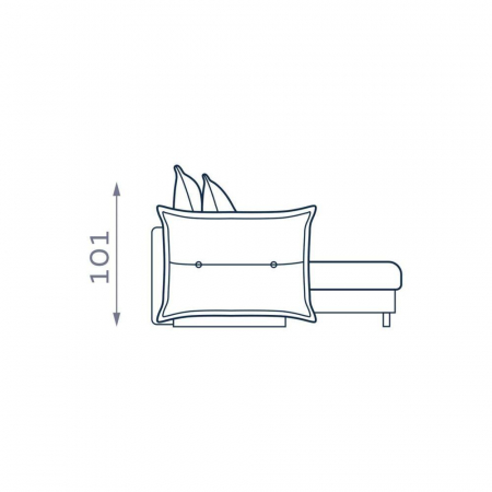 Coltar Living CARMEN Set-2, extensibil cu functie relaxare si depozitare, dreapta, stofa gri Tarim 17, (318-342)x187x101, ext.283x140cm [6]