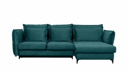 Coltar Living CARMEN Set-2, extensibil cu functie relaxare si depozitare, dreapta, stofa Turquoise 15 Boston, (318-342)x187x101, ext.283x140cm [0]