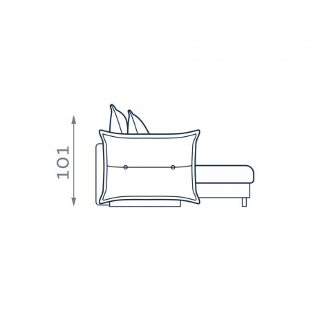 Coltar Living CARMEN Set-2, extensibil cu functie relaxare si depozitare, dreapta, stofa Turquoise 15 Boston, (318-342)x187x101, ext.283x140cm [11]