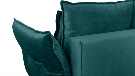 Coltar Living CARMEN Set-2, extensibil cu functie relaxare si depozitare, stanga, stofa Turquoise 15 Boston, (318-342)x187x101, ext.283x140cm [8]
