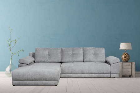 Coltar Living EVEREST, extensibil cu functie somn, universal, stofa Primo 88 gri, 308x213x90, ext.246x137cm [2]