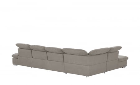 Coltar Living extensibil cu functie somn HOLIDAY OTM/SK-RE-3F-REC, stanga, stofa velvet silver F601, 386x265x86(102), ext.295x132cm [5]