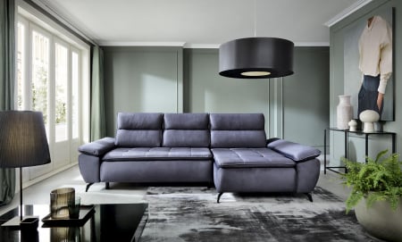 Coltar Living extensibil cu functie somn MILTON, dreapta, stofa monolit97, 285x152x90, ext.227x155cm [1]