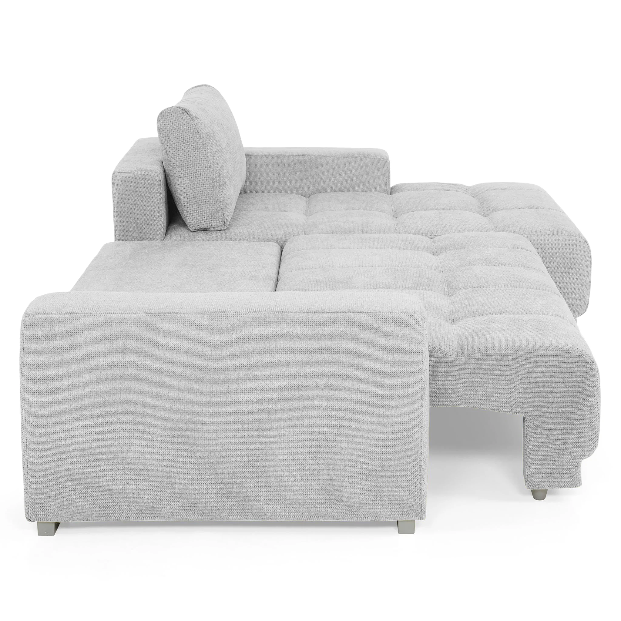 Coltar Living extensibil cu functie somn MM321 BOLERO 2DL-REC, dreapta, stofa gri F009, 280x165x66(87), ext.230x130cm [4]