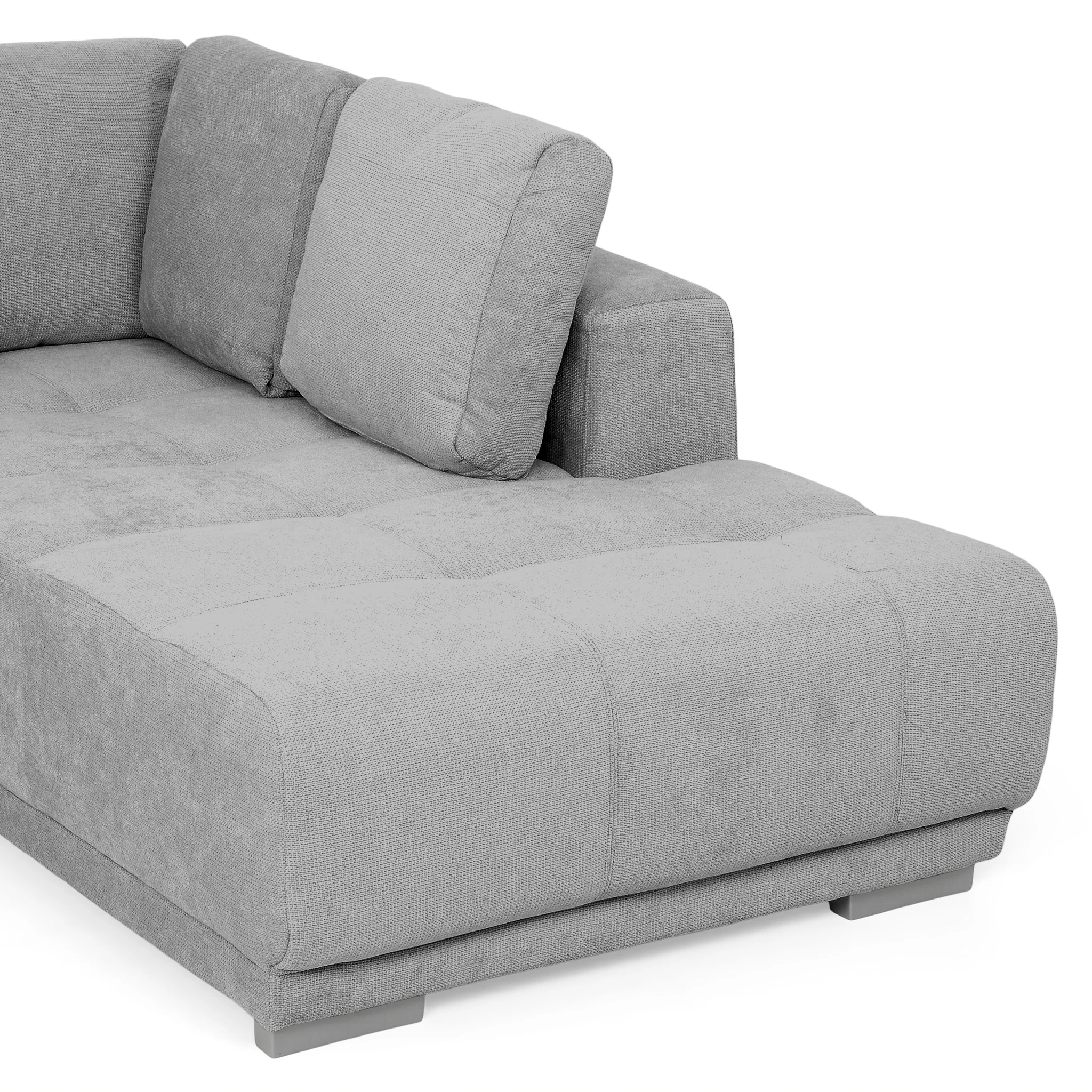 Coltar Living extensibil cu functie somn MM321 BOLERO OTM-2DL, stanga, stofa gri F001, 280x204x66(87), ext.230x130cm [6]
