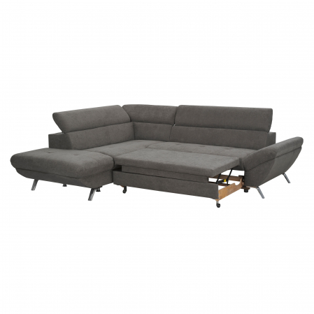 Coltar Living extensibil cu functie somn MM118 ESTELLE 2F-2HT KL, dreapta, stofa blue dark R452, 255x213x74(88), ext.175x120cm [2]