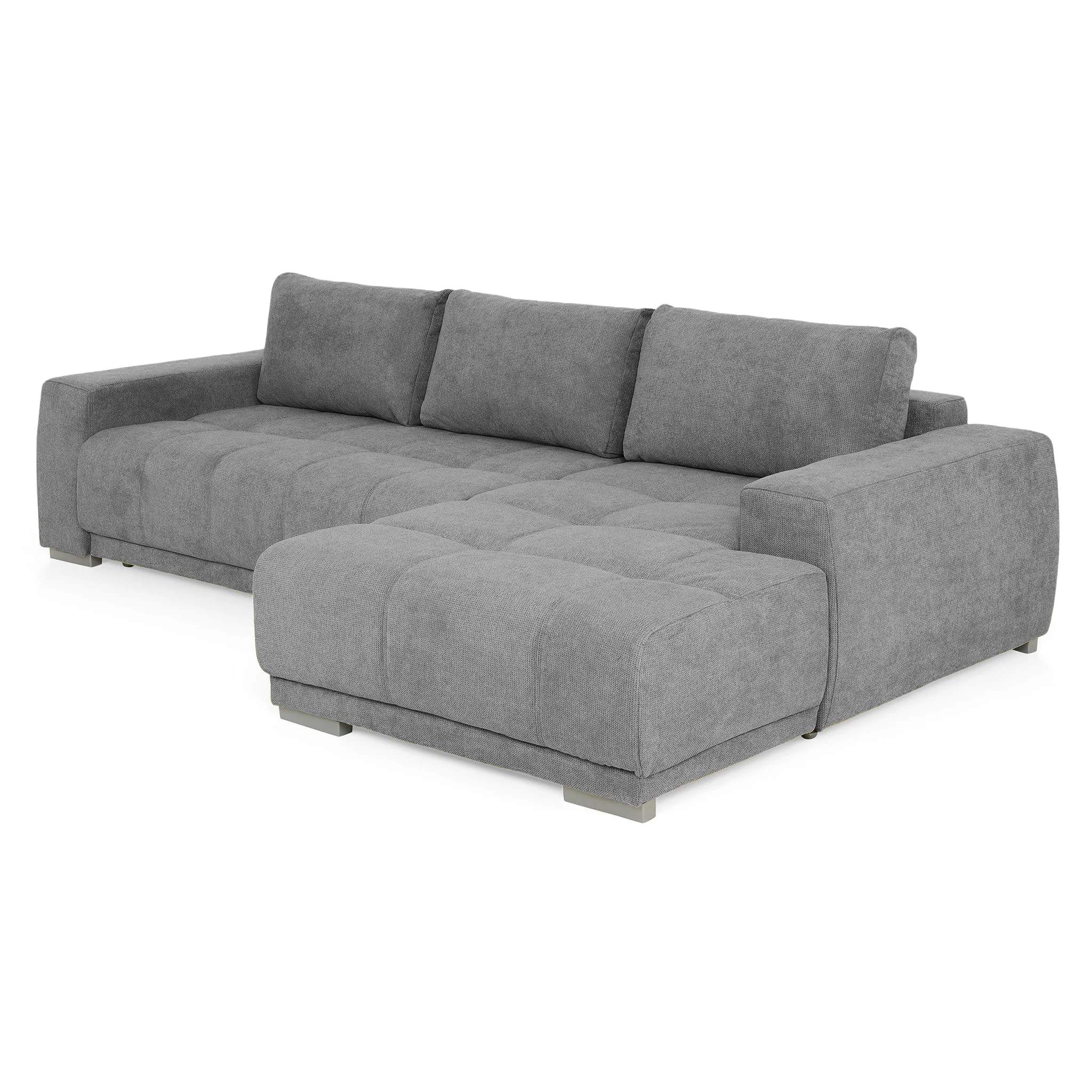 Coltar Living extensibil cu functie somn MM321 BOLERO 2DL-REC, dreapta, stofa gri F001, 280x165x66(87), ext.230x130cm [1]