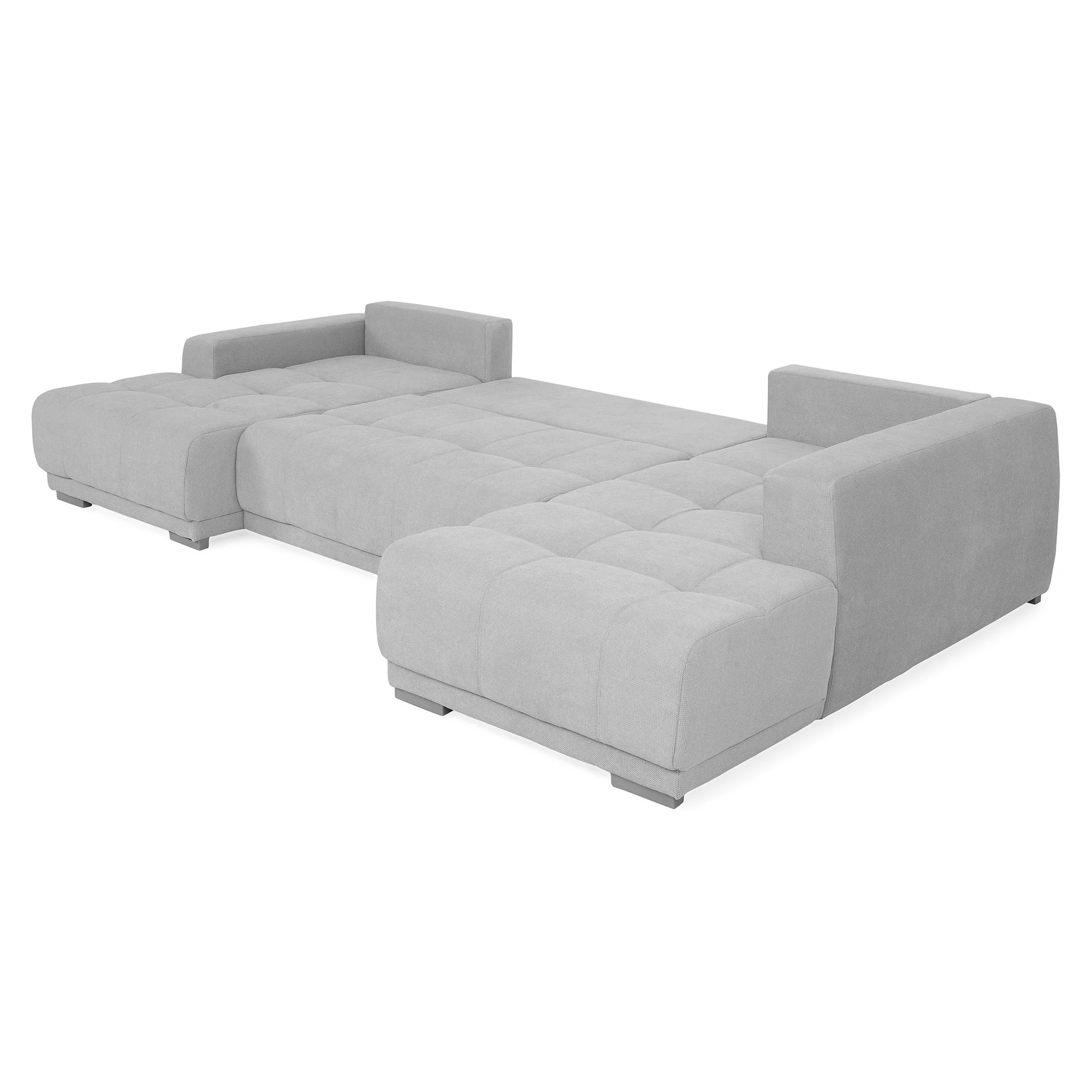 Coltar U pentru living, extensibil cu functie somn MM321 BOLERO REC-2DL-OTM, dreapta, stofa gri F009, 365x204x66(87), ext.313x130cm [4]