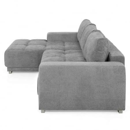 Coltar Living extensibil cu functie somn MM321 BOLERO REC-2DL, stanga, stofa gri F001, 280x165x66(87), ext.230x130cm [5]